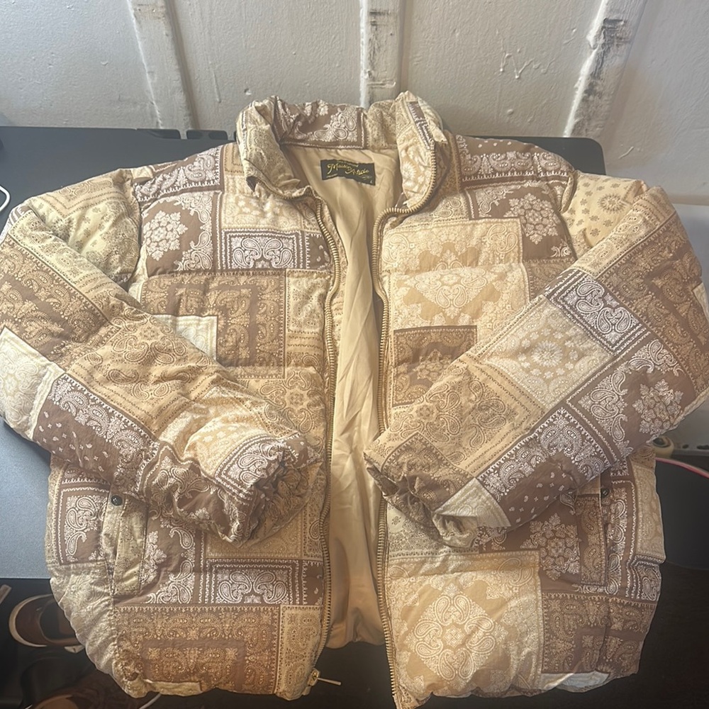 Vintage Style Patchwork Puffer Jacket